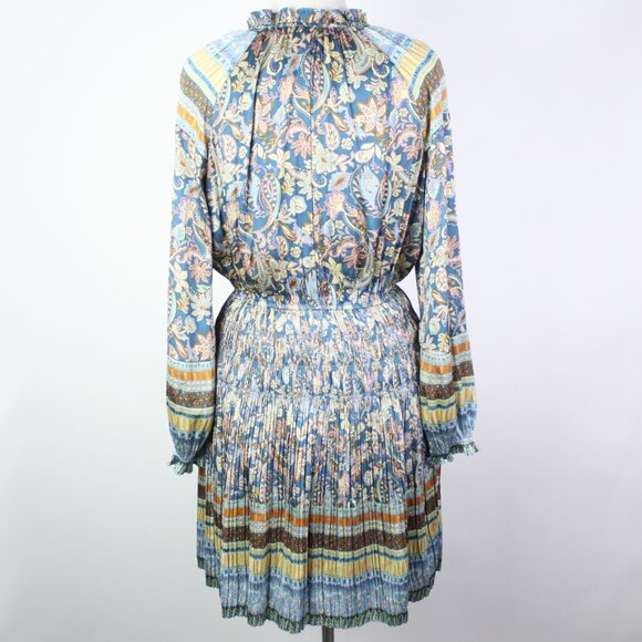 Anthropologie Current Air Womens Small Ornate Floral Boho Mini Dress - Picture 3 of 8